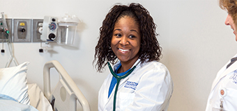Homepage-nursing-bucket nursing student at North Park University smiling